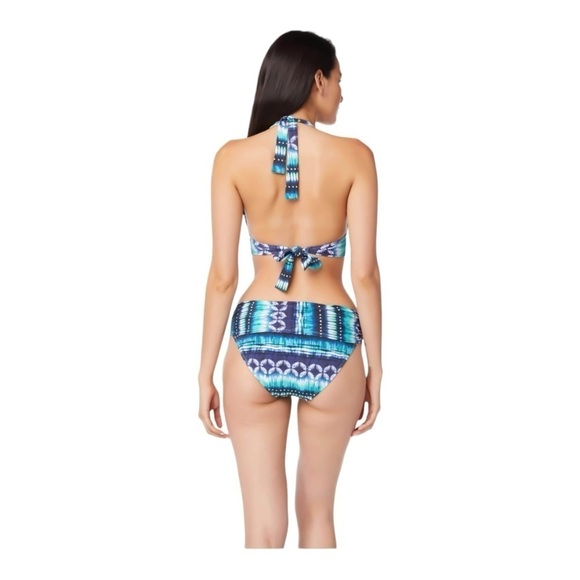 Bleu Rod Beattie Sun Sea and Sand Halter Bikini Top Sarong Hipster Bottom NWT - Picture 5 of 9